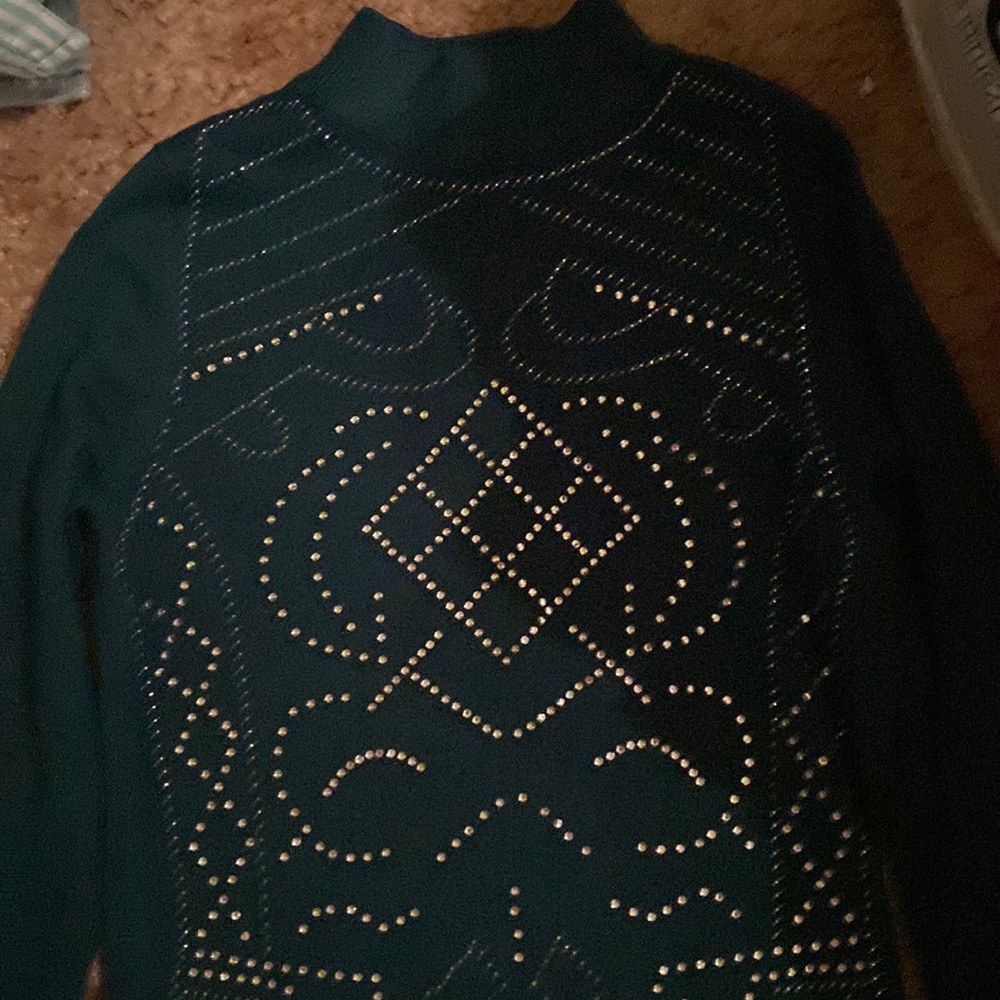 Green sparkly dress
